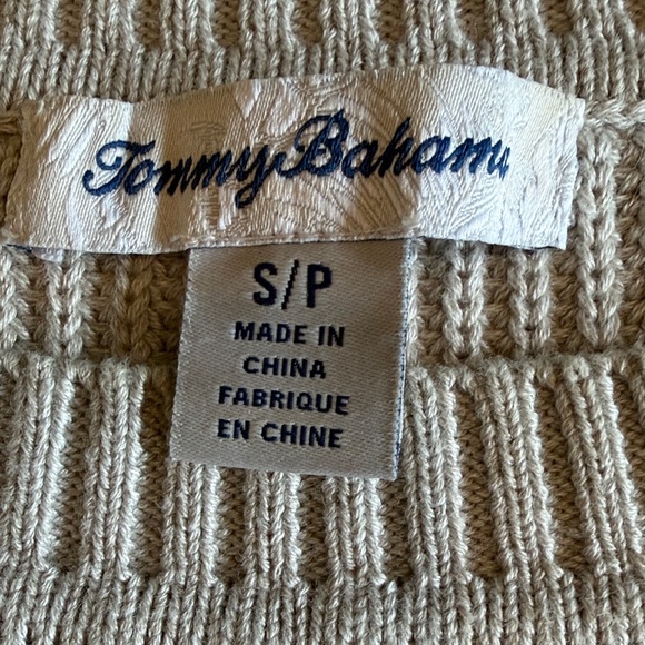 Tommy Bahama Beige Palm Sweater - Picture 2 of 5
